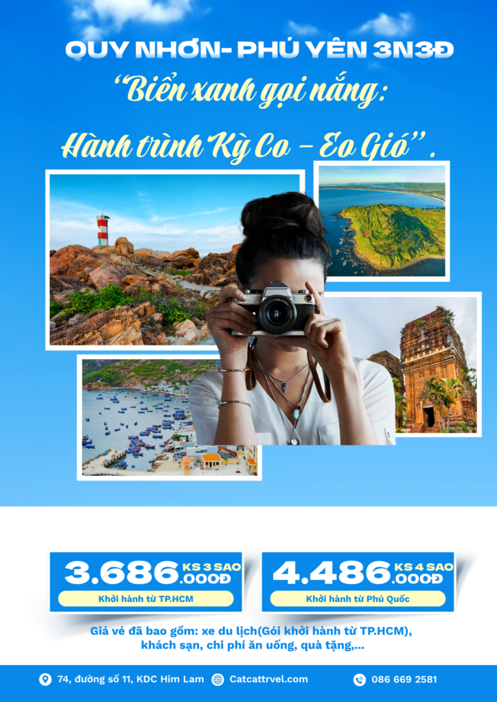 Tour Quy Nhơn Phú Yên 3 ngày 3 đêm - Kỳ Co Eo Gió cùng Cat Cat Travel